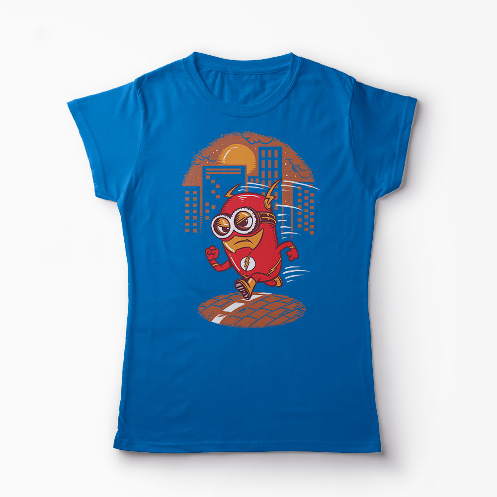 Tricou Flash Minion - Femei-Albastru Regal